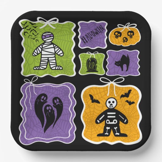 Cute Mommy Coquette Halloween Pappteller (Vorderseite)