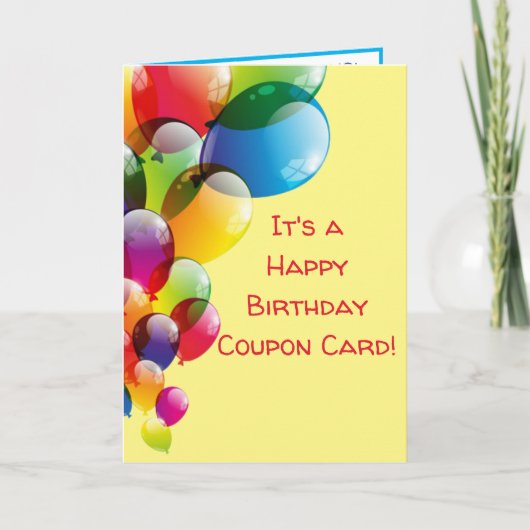 Cute Mom's Birthday  Coupon Card Karte (Vorderseite)