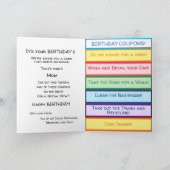 Cute Mom's Birthday Coupon Card Karte (Innenseite)