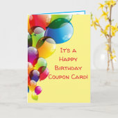 Cute Mom's Birthday  Coupon Card Karte (Gelbe Blume)