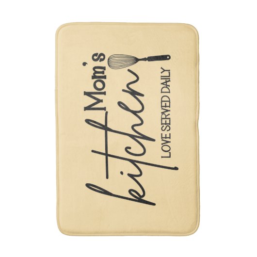 Cute Mom's kitchen word art Badematte (Vorderseite Vertikal)