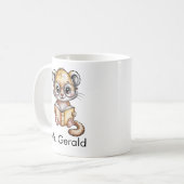 Cute Mongoose Reading a Book Custom Kaffeetasse (Vorderseite Links)