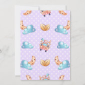 Cute Monkey Boy Baby Shower Drive Through   Einladung (Rückseite)