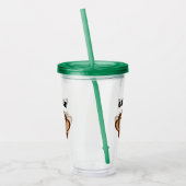 Cute monkey cartoon custom kid's name acryltrinkbecher (Links)