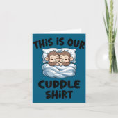 Cute Monkey Couple This Is Our Cuddle Karte (Vorderseite)