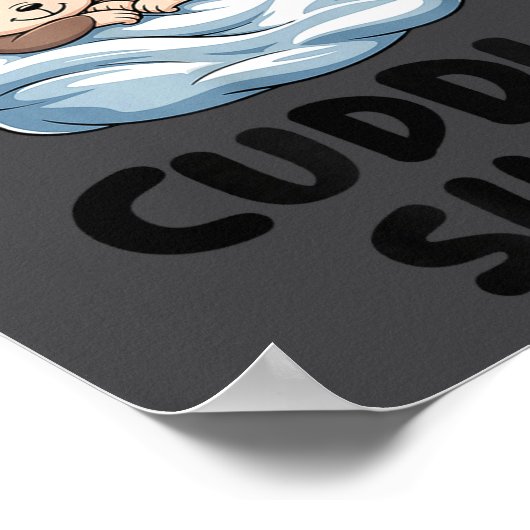 Cute Monkey Couple This Is Our Cuddle  Poster (Ecke)