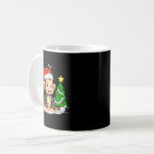 Cute Monkey Santa Christmas Tree Lights Xmas Pajam Kaffeetasse (Vorderseite Links)