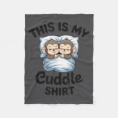 Cute Monkey Sleep Couple This Is My Cuddle  Fleecedecke (Vorderseite)