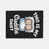 Cute Monkey Sleep Couple This Is My Cuddle  Fleecedecke (Vorderseite (Horizontal))