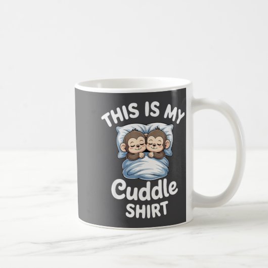 Cute Monkey Sleep Couple This Is My Cuddle Kaffeetasse (Rechts)