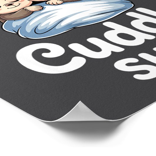 Cute Monkey Sleep Couple This Is My Cuddle  Poster (Ecke)