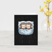 Cute Monkeys Snuggle This Is Our Cuddle  Karte (Gelbe Blume)