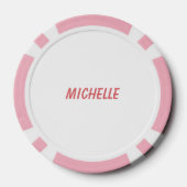 Cute monogram girly bunny wearing glasses pokerchips (Rückseite)