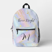 Cute Monogram Glitter Stars for Girls School Bedruckter Rucksack (Vorderseite)