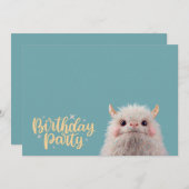 Cute Monster Birthday Party Invitation Einladung (Vorne/Hinten)
