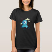 Cute Monster Cartoon Character Design | Blue Doodl T-Shirt (Vorderseite)