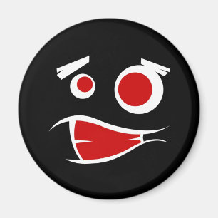 Cute monster face patterns license flame frame magnet