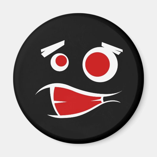 Cute monster face patterns license flame frame magnet (Vorne)