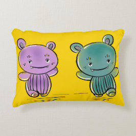 Cute Monster Friends  Decorative Cushion Dekokissen