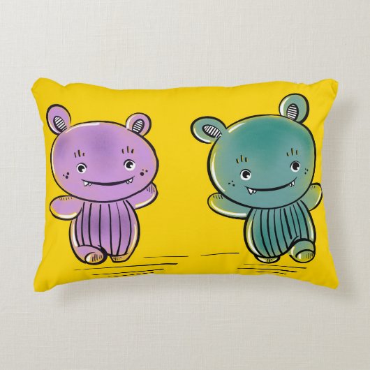 Cute Monster Friends  Decorative Cushion Dekokissen (Vorderseite)