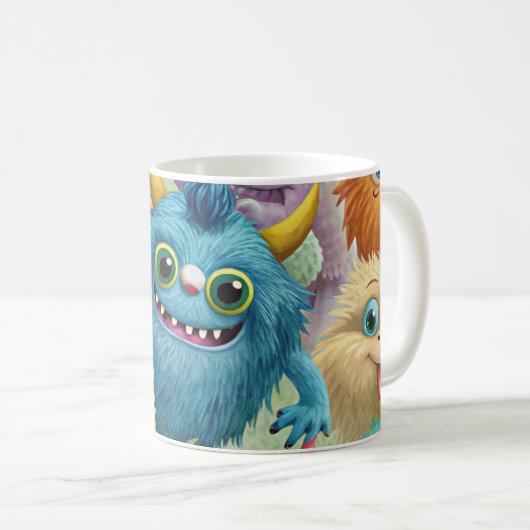 Cute Monster Kaffeetasse (VorderseiteRechts)