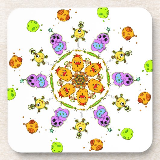 cute monsters getränkeuntersetzer (Vorderseite)