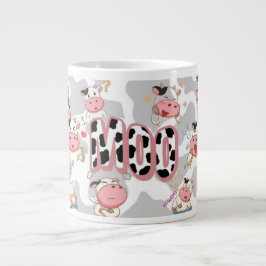 Cute “Moo Cow” Cartoon Design Jumbo-Tasse