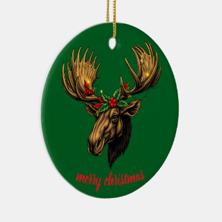 cute moose design keramik ornament