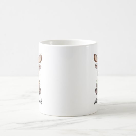 Cute Moose Reading a Book Custom Kaffeetasse (Mittel)