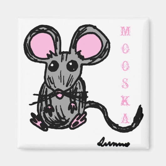 Cute Mooska Mouse Magnet (Vorne)