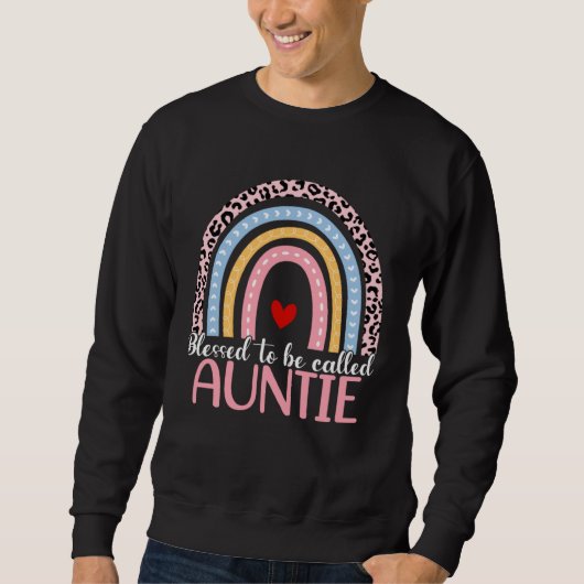 Cute Mother s Day Blessed To Be Called Auntie Rain Sweatshirt (Vorderseite)