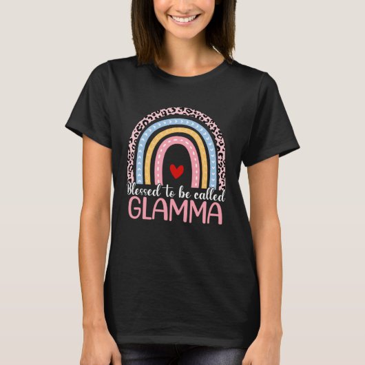 Cute Mother s Day Blessed To Be Called Glamma Rain T-Shirt (Vorderseite)