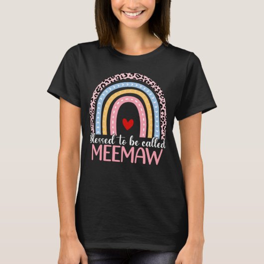 Cute Mother s Day Blessed To Be Called Meemaw Rain T-Shirt (Vorderseite)
