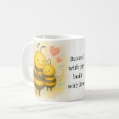 Cute Mother's Day Bee & Baby Bee  Kaffeetasse (Vorderseite Links)