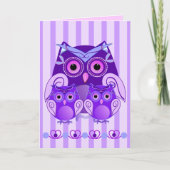 Cute Mother's day card with Owls and text Karte (Vorderseite)