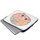 Cute Motivational Brain Stay Positive and Believe Laptopschutzhülle (Vorne Knopf)