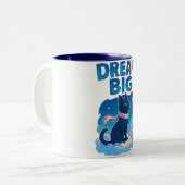 Cute Motivational Cat Art Zweifarbige Tasse (Vorderseite Links)