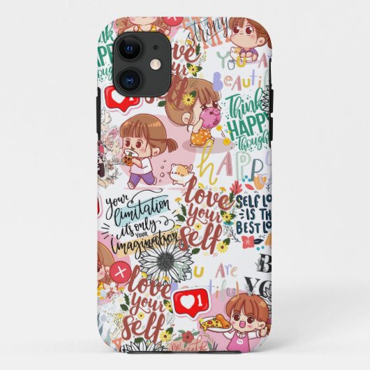 Cute Motivational – Positive Quote Kawaii  Case-Mate iPhone Hülle (Rückseite)