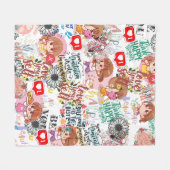 Cute Motivational – Positive Quote Kawaii  Fleecedecke (Vorderseite (Horizontal))