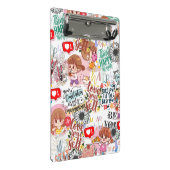 Cute Motivational – Positive Quote Kawaii  Mini Klemmbrett (Schrägansicht)