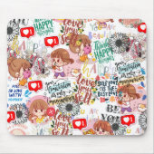 Cute Motivational – Positive Quote Kawaii  Mousepad (Vorne)