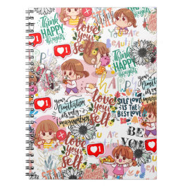 Cute Motivational – Positive Quote Kawaii  Notizblock