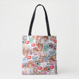 Cute Motivational – Positive Quote Kawaii  Tasche