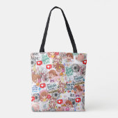 Cute Motivational – Positive Quote Kawaii  Tasche (Rückseite)