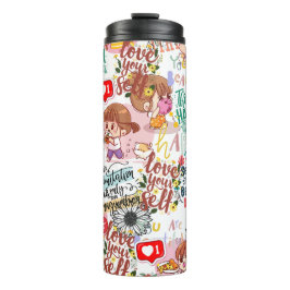 Cute Motivational – Positive Quote Kawaii  Thermosbecher