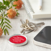 Cute motivational red keychain for teams. schlüsselanhänger (Seite)