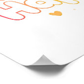 Cute Motivational Typography with Sparkles Poster (Ecke)