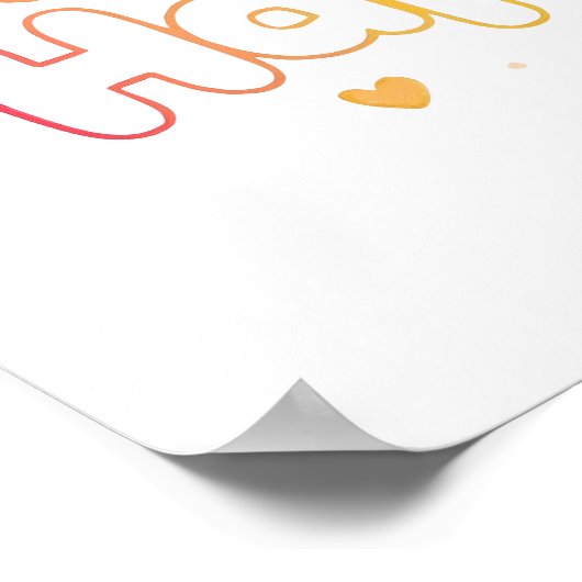 Cute Motivational Typography with Sparkles Poster (Ecke)