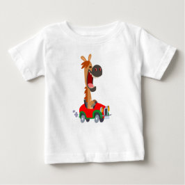Cute Motorisiertes Cartoon Horse Baby T-Shirt