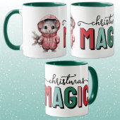 Cute mouse christmas magic tasse
